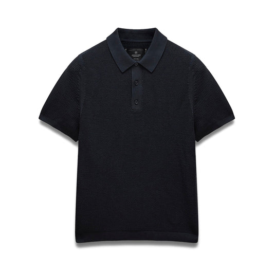 Reigning Champ Supima Mesh Cruise Polo Black