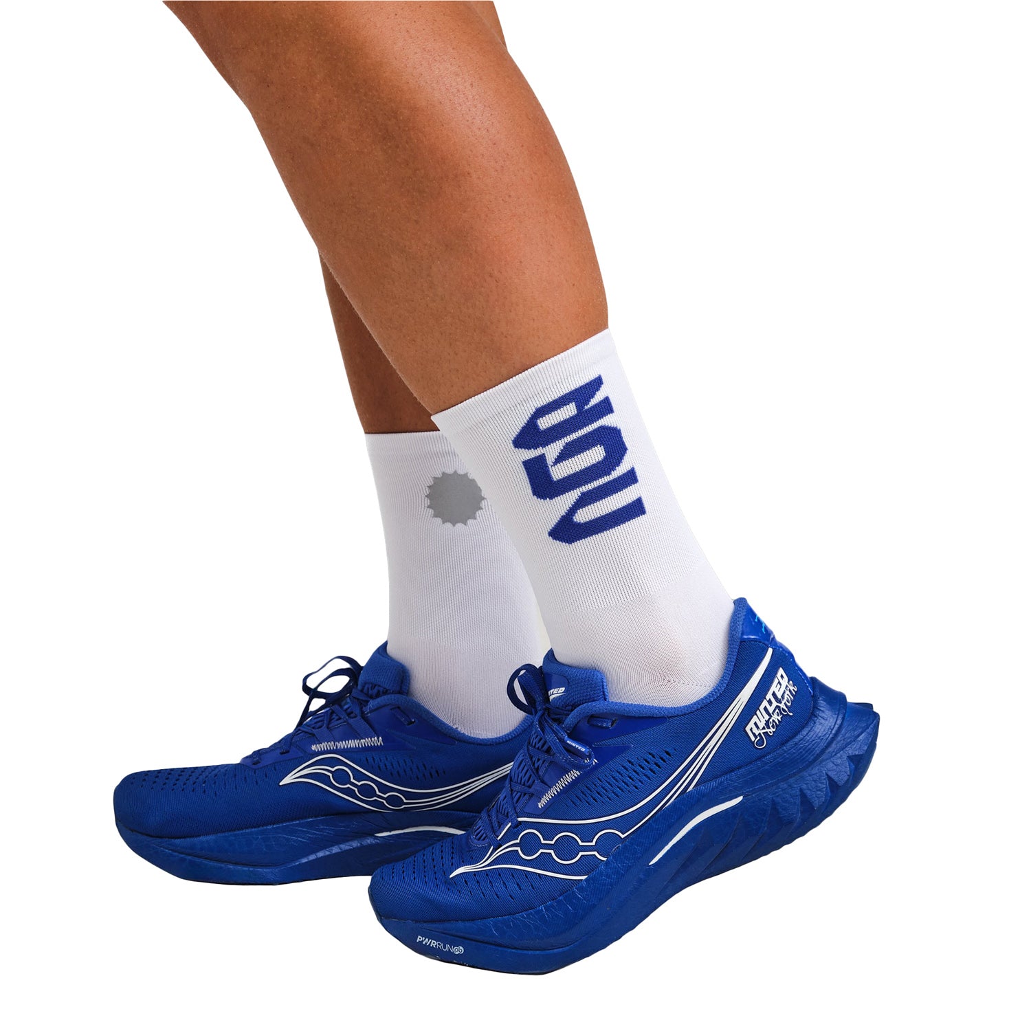 Everyday Better Club Performance Crew Socks White Royal Blue