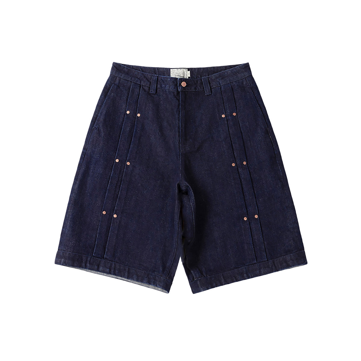 Dime Pleated Baggy Denim Shorts Indigo
