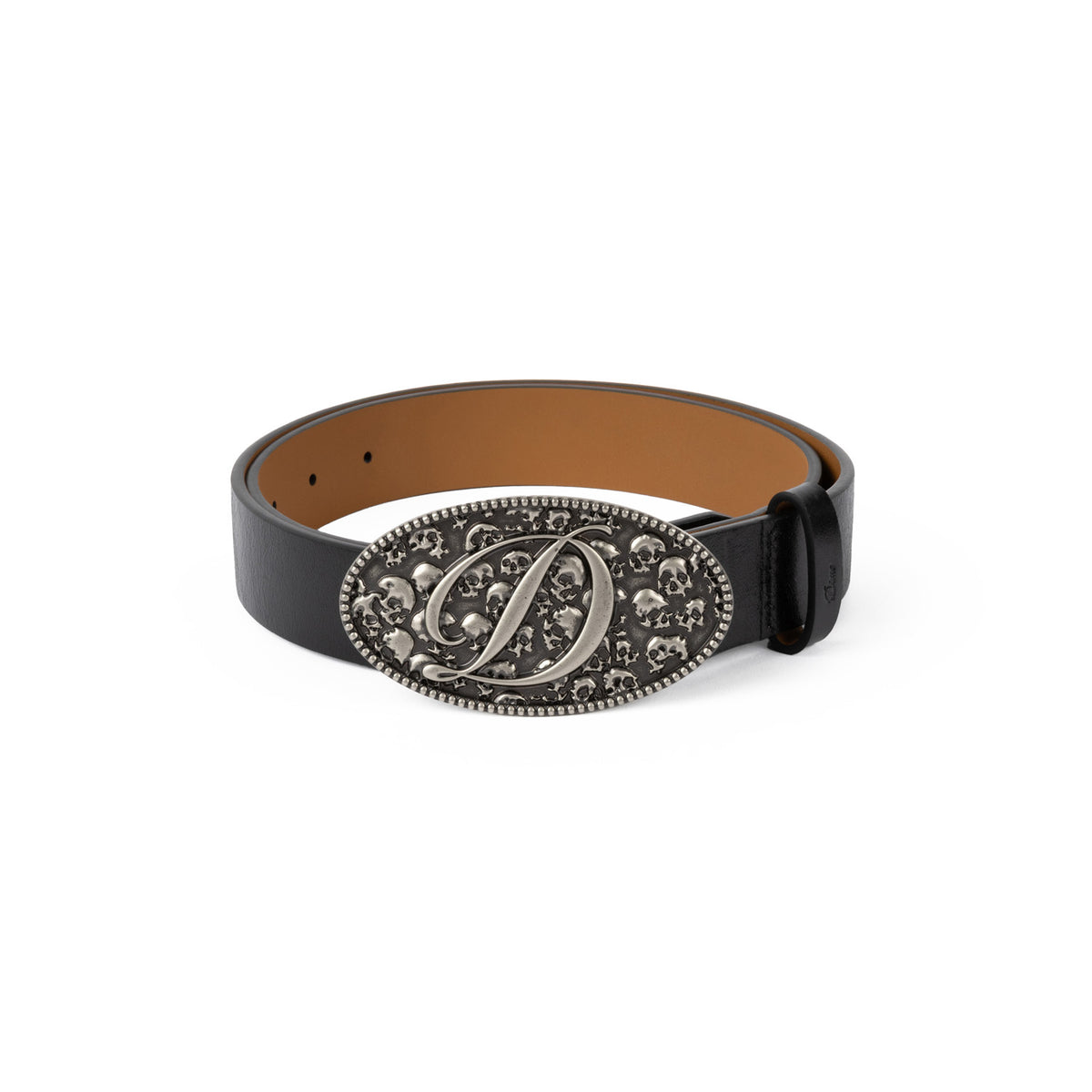 Dime Skull Leather Belt Black Main image
