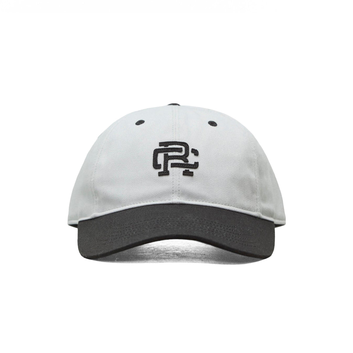Reigning Champ Colour Block Monogram Strapback Cap Concrete Black