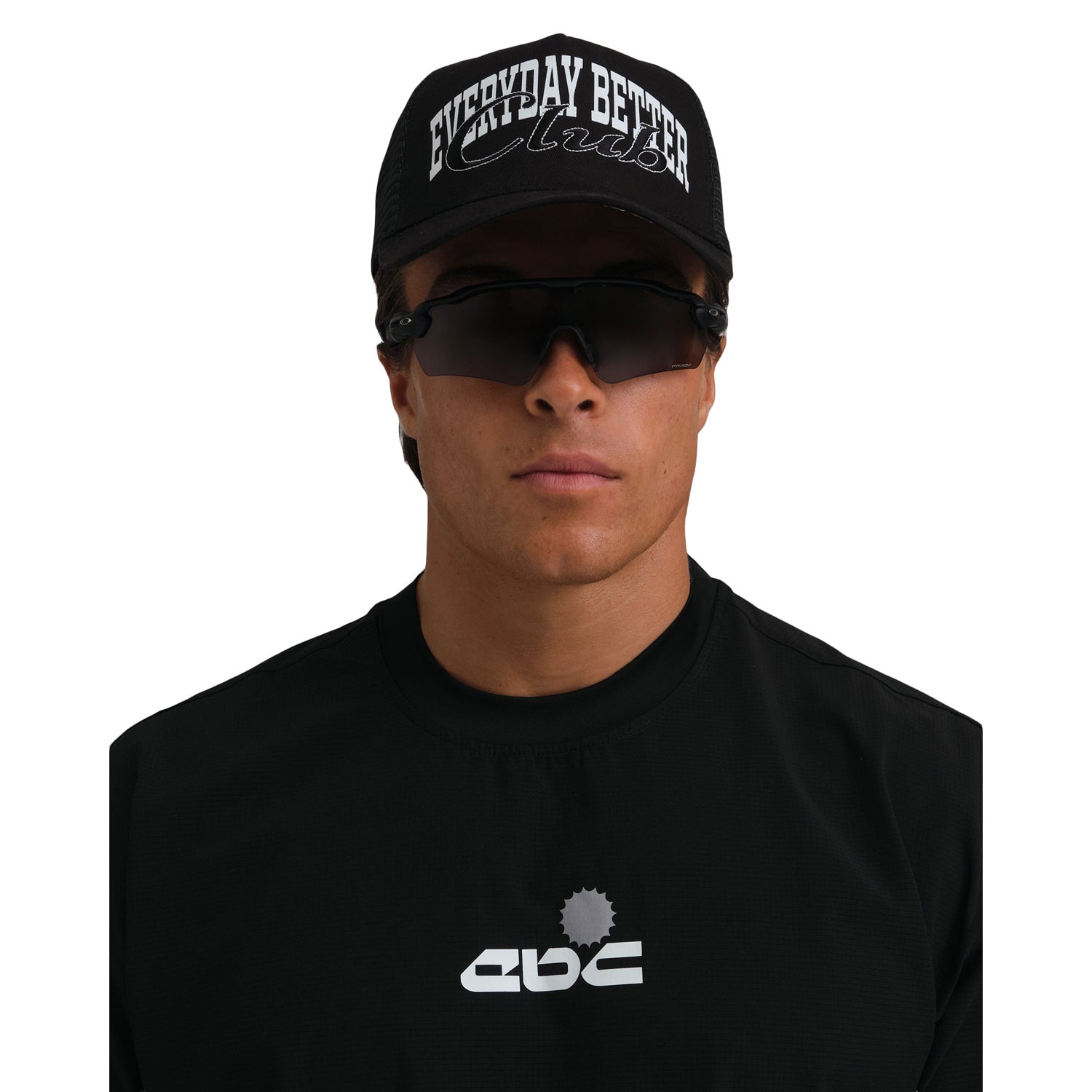 Everyday Better Club Performance Script Trucker Mesh Cap Black Main image