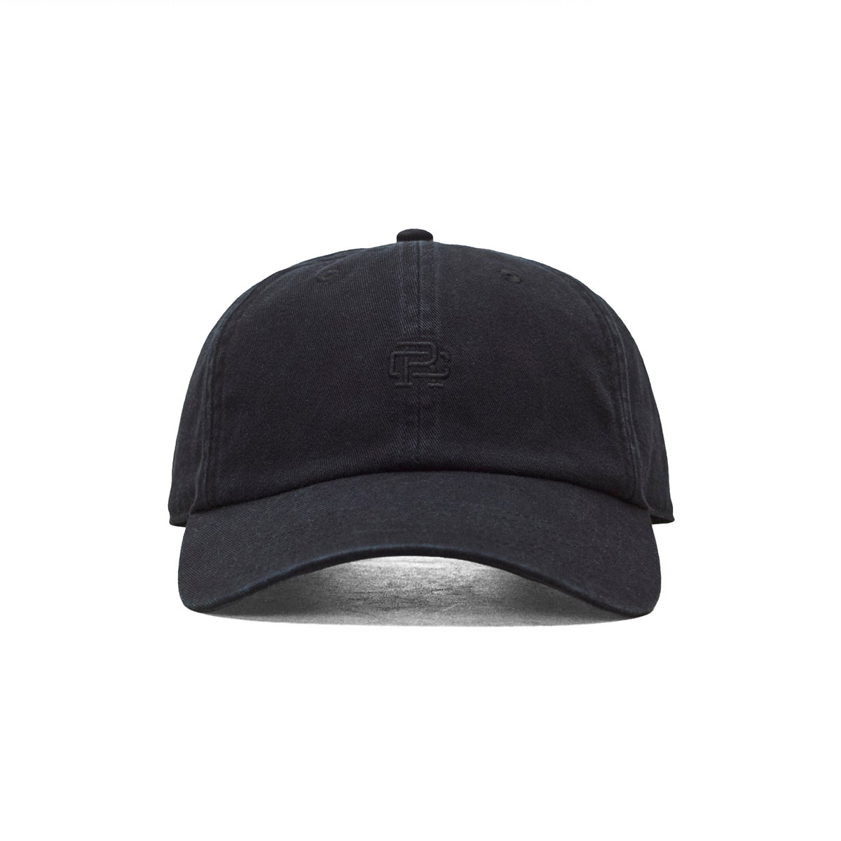 Reigning Champ Cotton Chino Low Pro Monogram Strapback Cap Washed Black