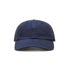 Reigning Champ Cotton Chino Low Pro Monogram Strapback Cap Washed Navy