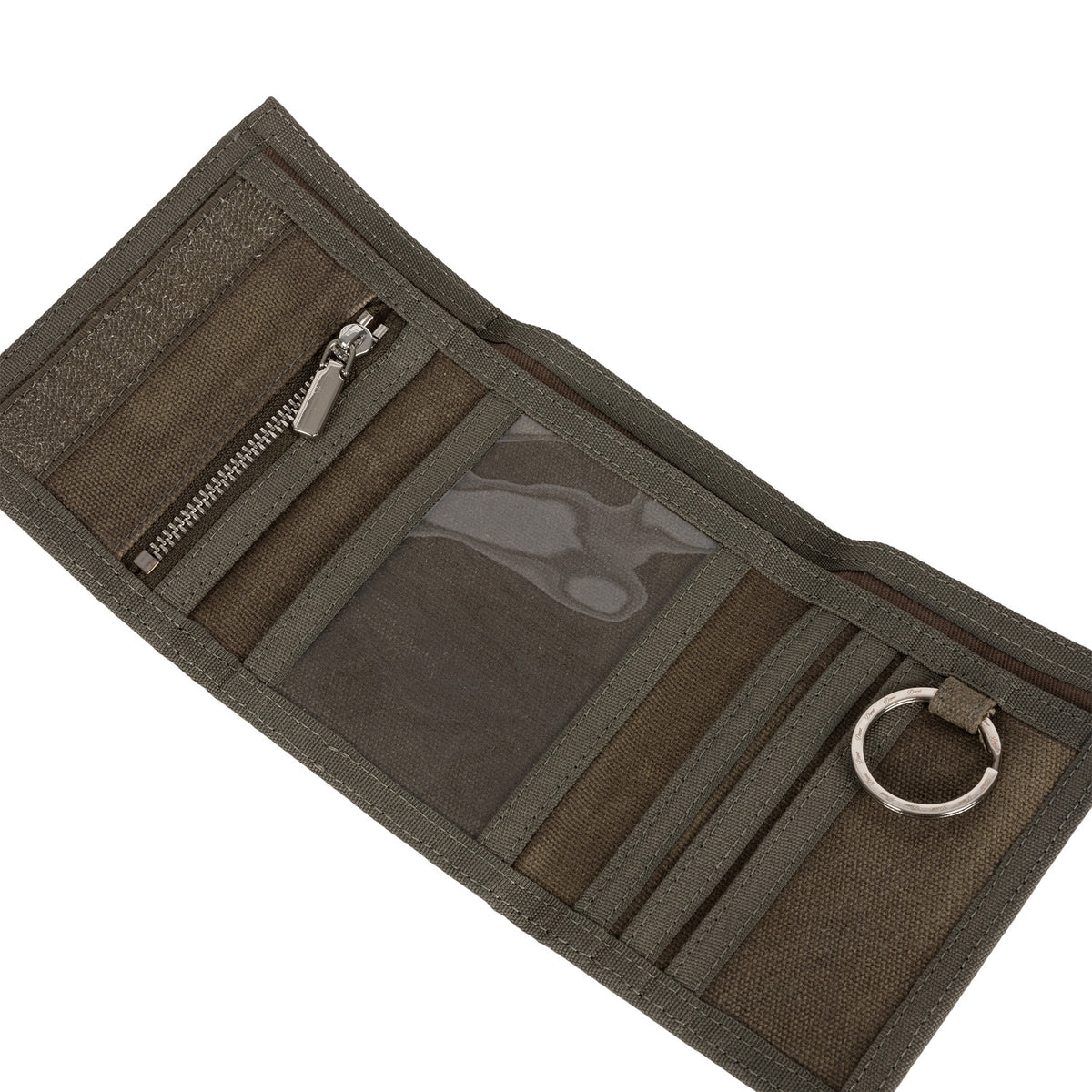 Dime Waxed Velcro Wallet Olive