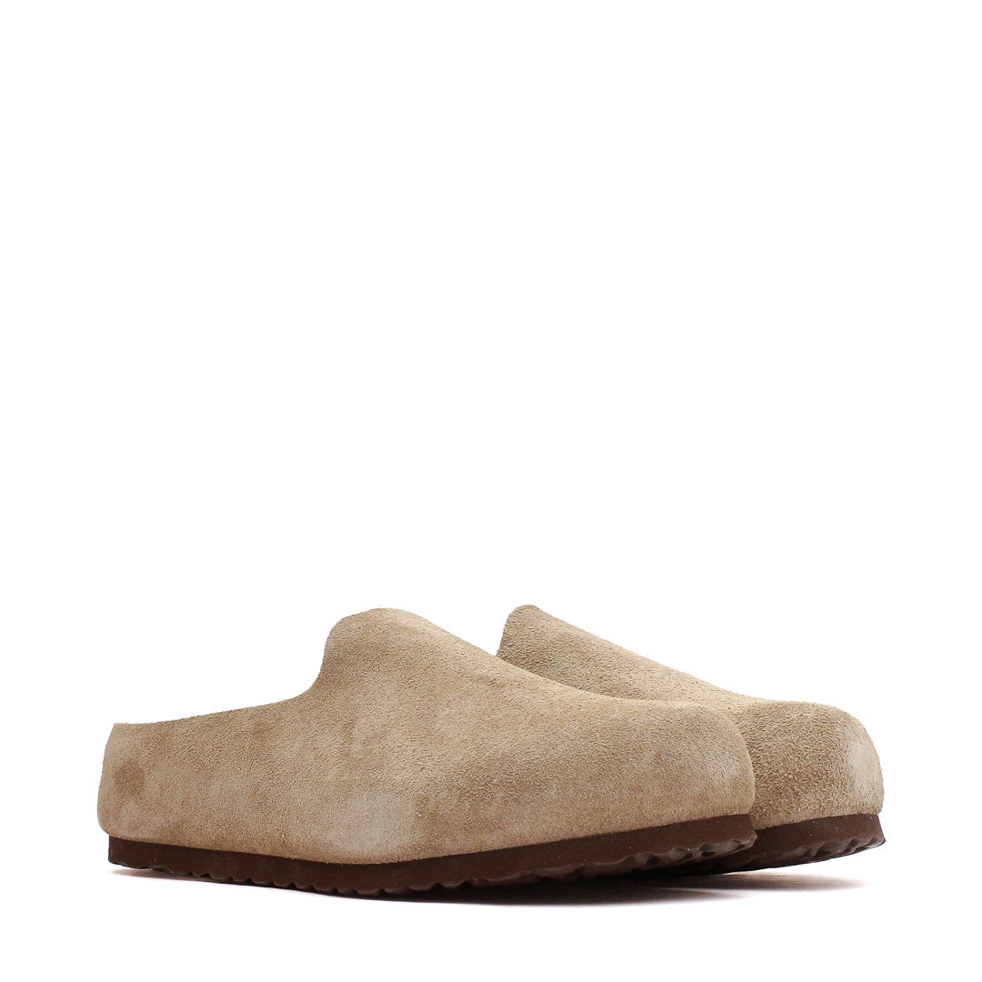 Birkenstock Amsterdam Wrapped Suede Taupe