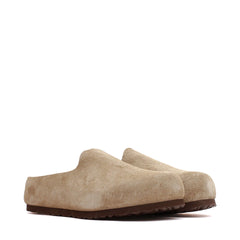 Birkenstock Amsterdam Wrapped Suede Taupe