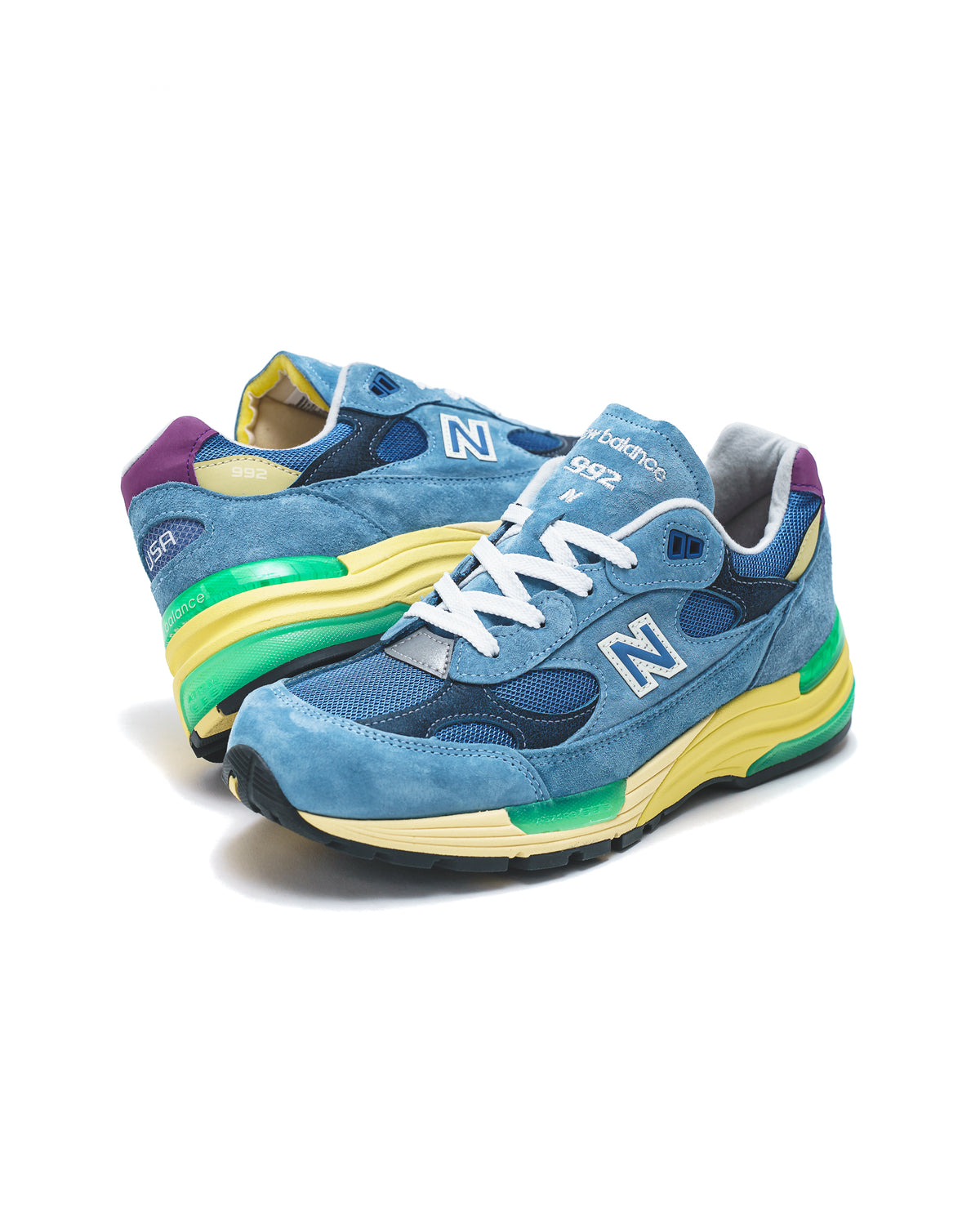 New Balance Unisex Made in USA 992 Sea Stone Green Apple U9929NF