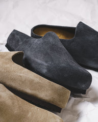 Birkenstock Amsterdam Wrapped Suede Taupe