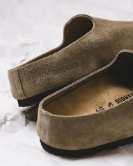 Birkenstock Amsterdam Wrapped Suede Taupe