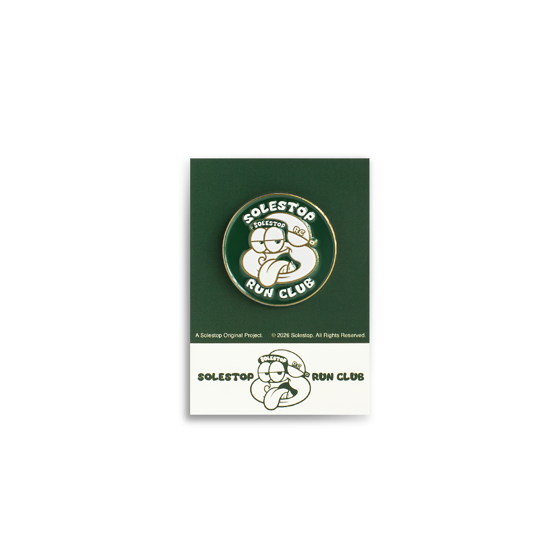 Solestop Run Club Metal Pin Green Gold Main image