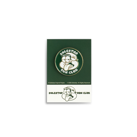 Solestop Run Club Metal Pin Green Gold