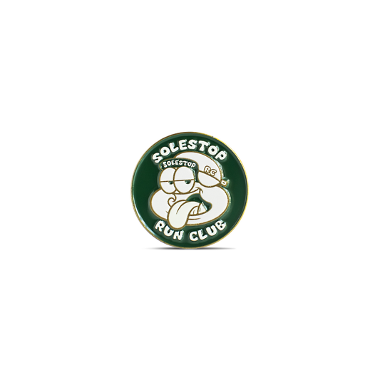 Solestop Run Club Metal Pin Green Gold