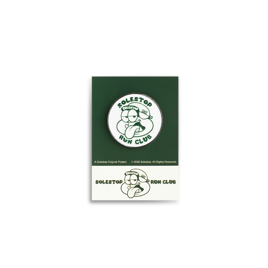 Solestop Run Club Metal Pin White Green