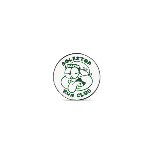 Solestop Run Club Metal Pin White Green