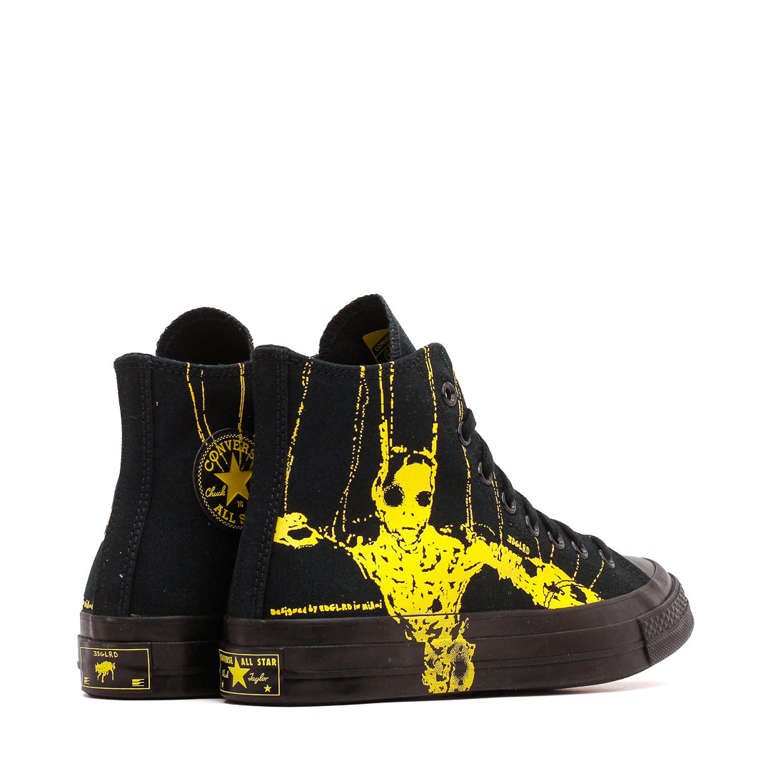 Converse x EDGLRD Men Chuck 70 Hi Black Yellow A20013C-001
