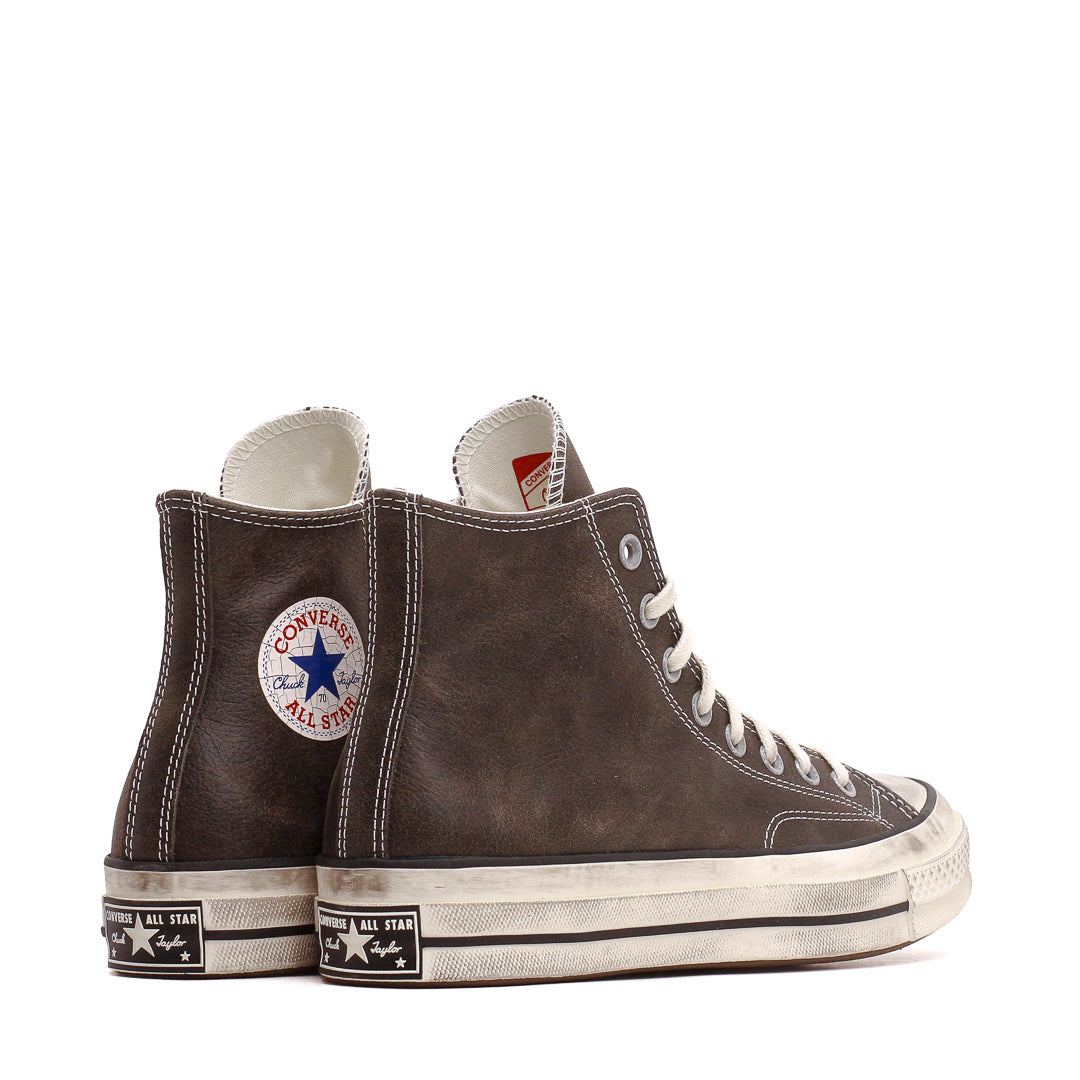 Converse Men Chuck 70 Hi Burnished Leather Black Egret Blue A20047C-001