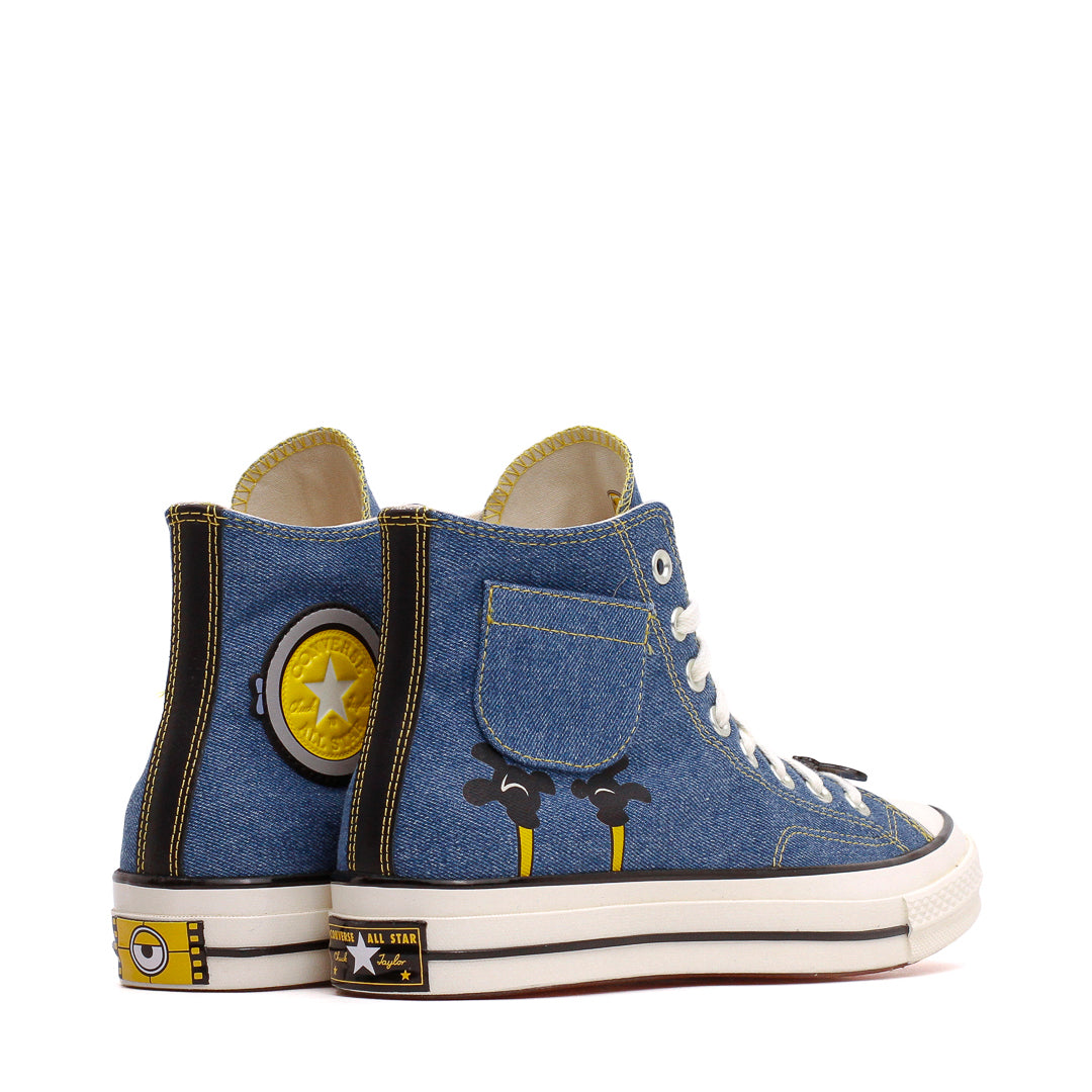 Converse x Minions Men Chuck 70 Hi Blue Egret Black A21402C-400
