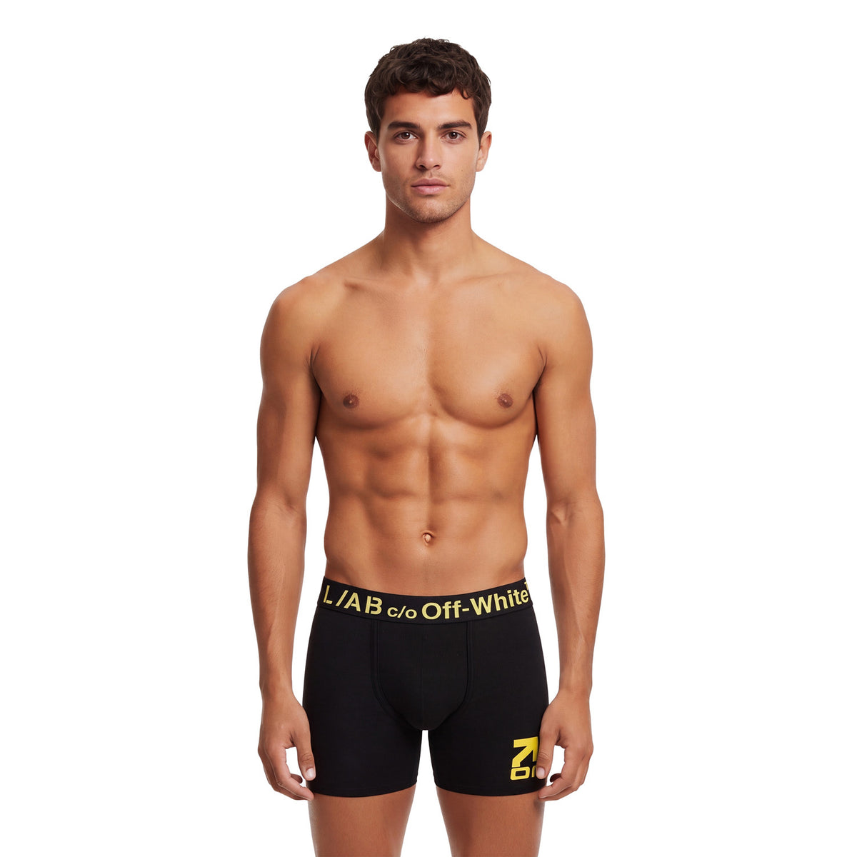 L/AB c/o Off-White Belt Printed Boxer Brief Black