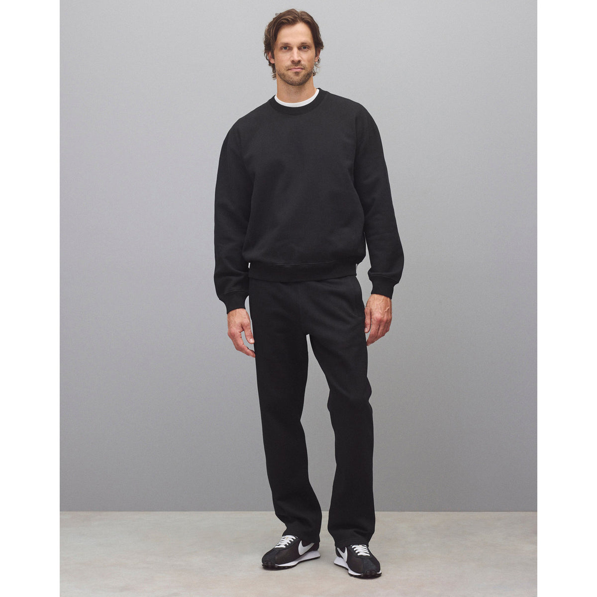 Reigning Champ Brushed Fleece '97 Relaxed Crewneck Black
