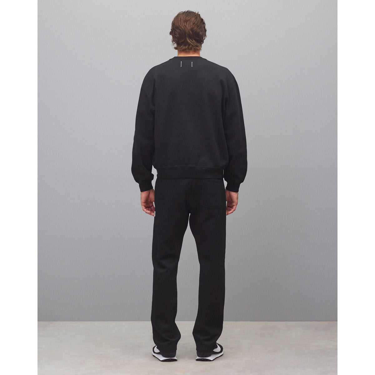 Reigning Champ Brushed Fleece '97 Relaxed Crewneck Black