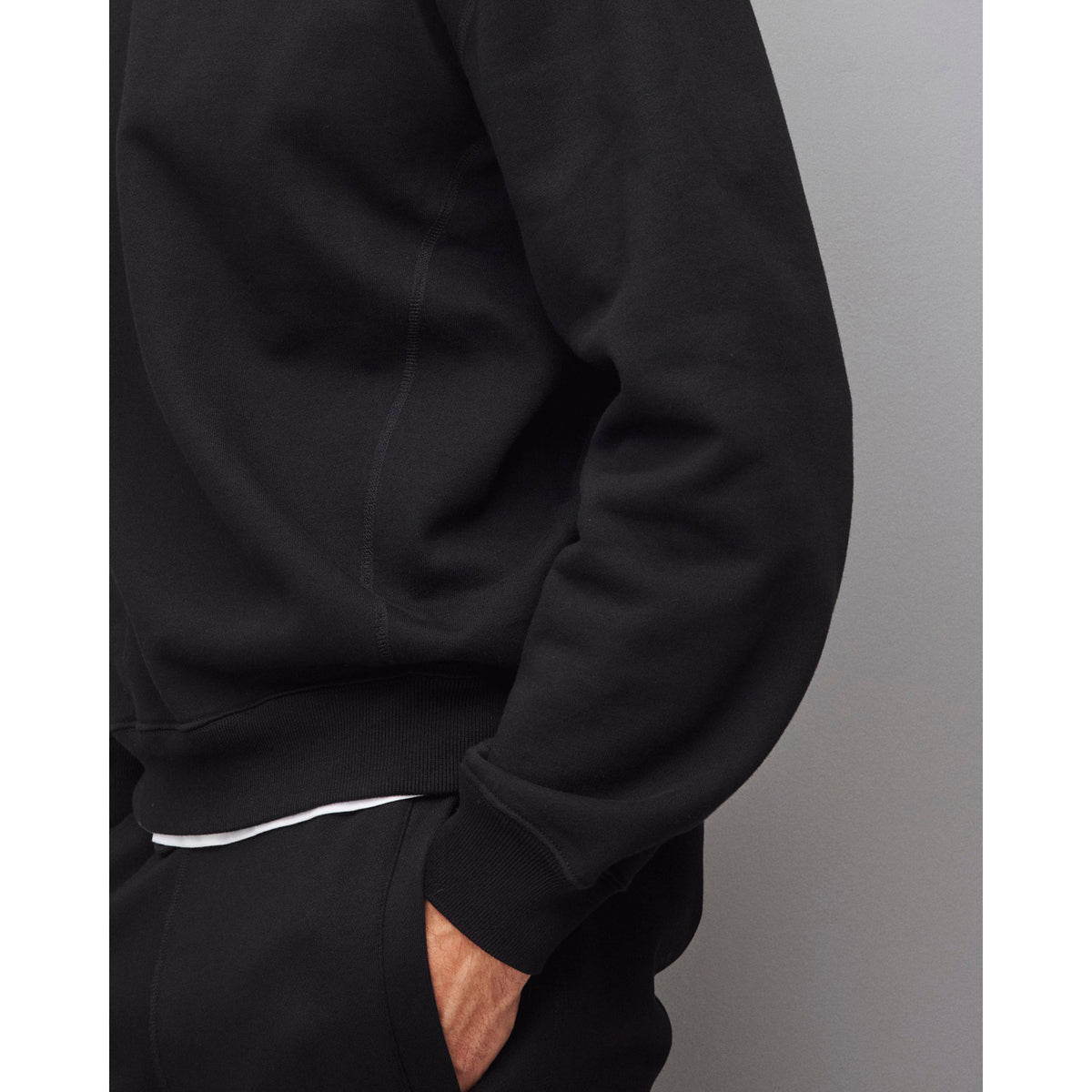 Reigning Champ Brushed Fleece '97 Relaxed Crewneck Black