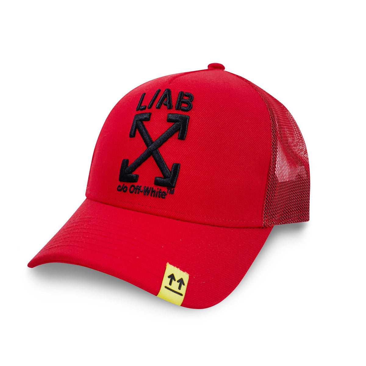 L/AB c/o Off-White Clamp Arrows Curved Brim Trucker Cap High Risk Red Main image