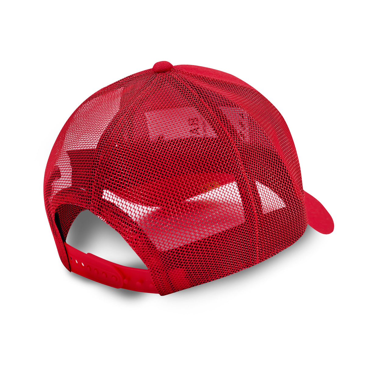 L/AB c/o Off-White Clamp Arrows Curved Brim Trucker Cap High Risk Red