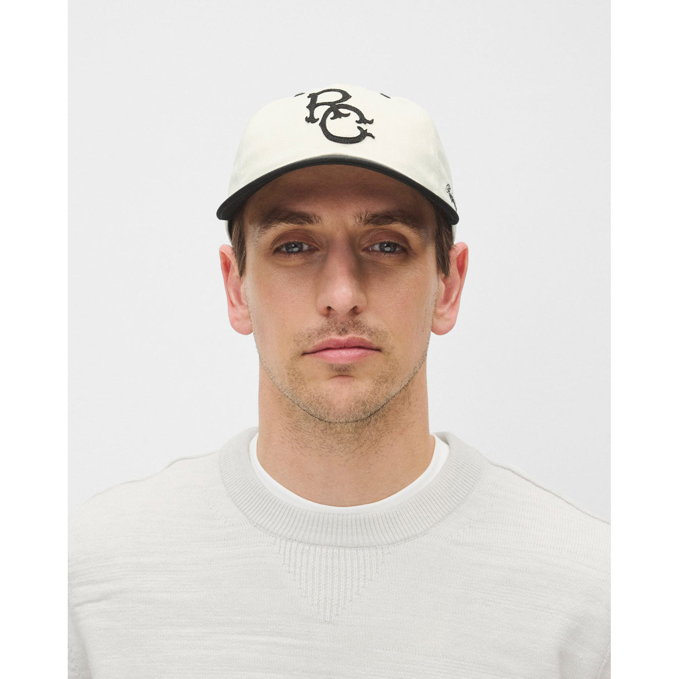 Reigning Champ Colour Block Highlander Strapback Cap Black Ivory
