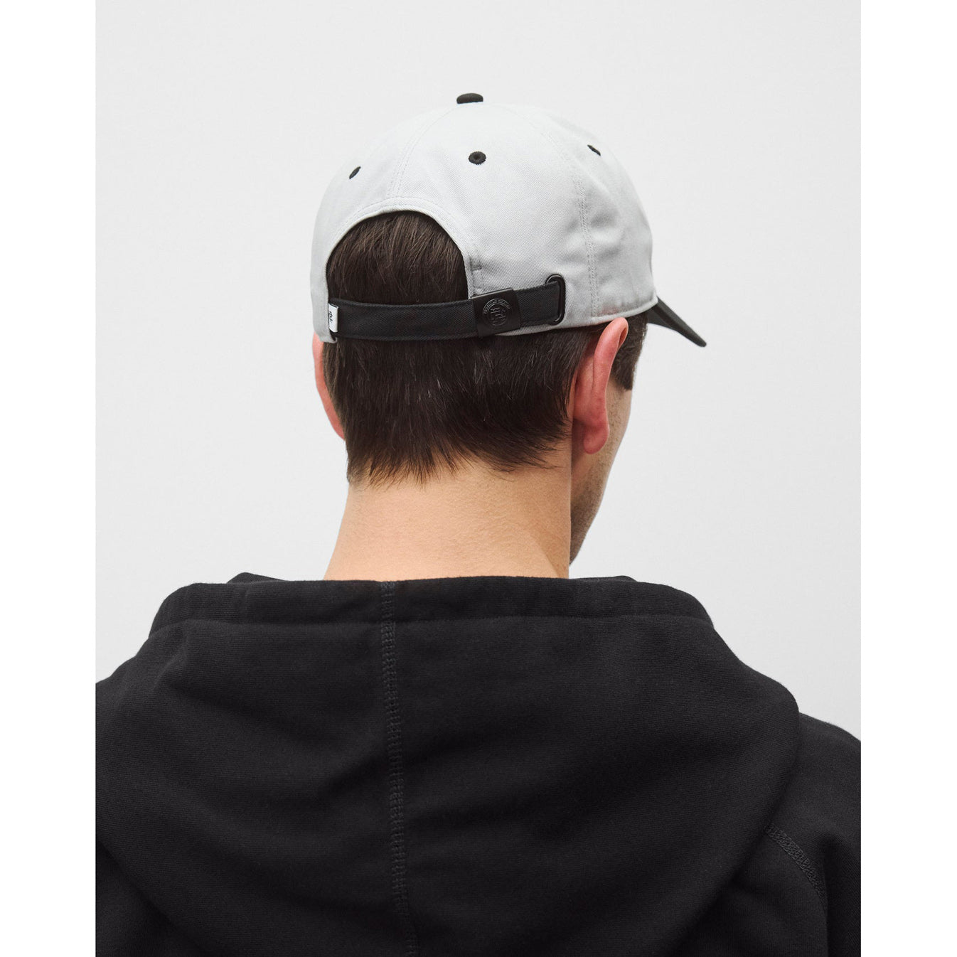 Reigning Champ Colour Block Monogram Strapback Cap Concrete Black