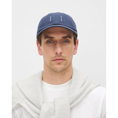 Reigning Champ Cotton Chino Low Pro Strapback Cap Washed Navy