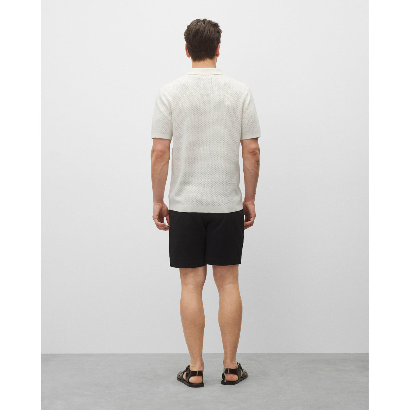 Reigning Champ Cotton Linen Victor Polo Ivory