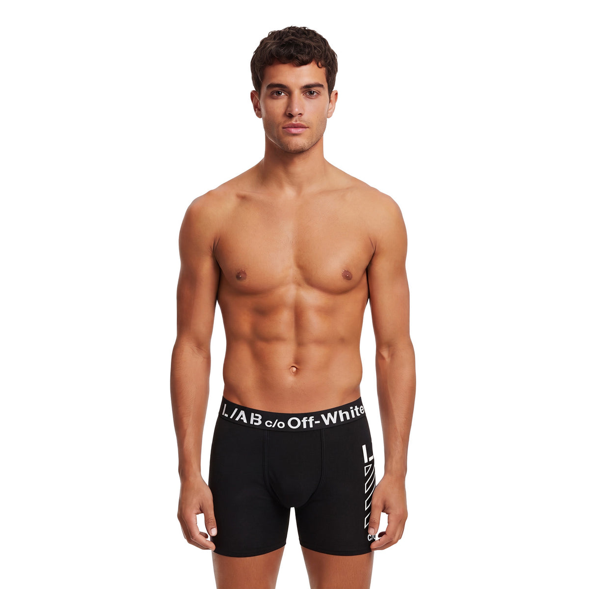 L/AB c/o Off-White Diags Clamp Diags Printed Boxer Brief Black