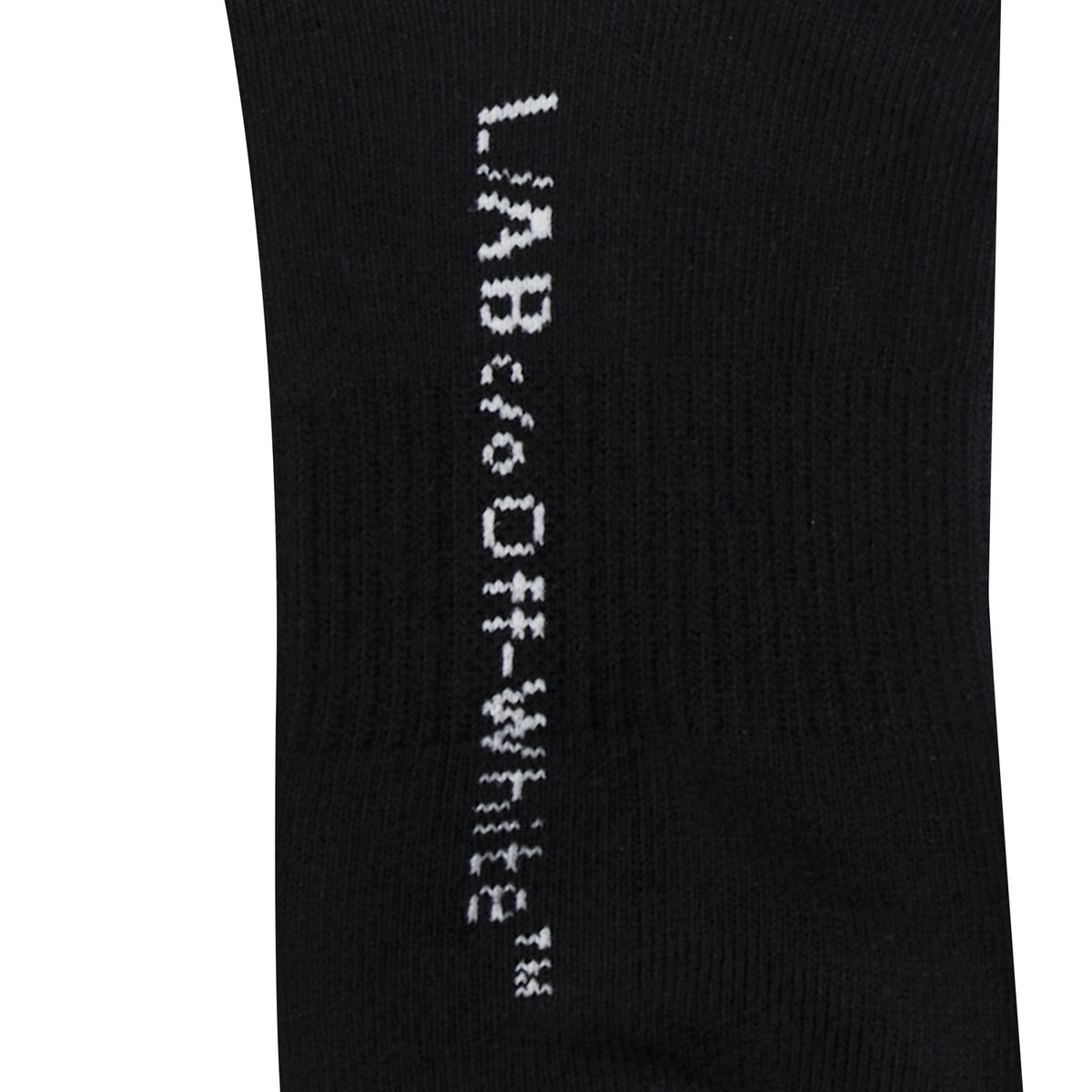 L/AB c/o Off-White Diags Stripes Mid Calf Crew Socks Black - 3PK