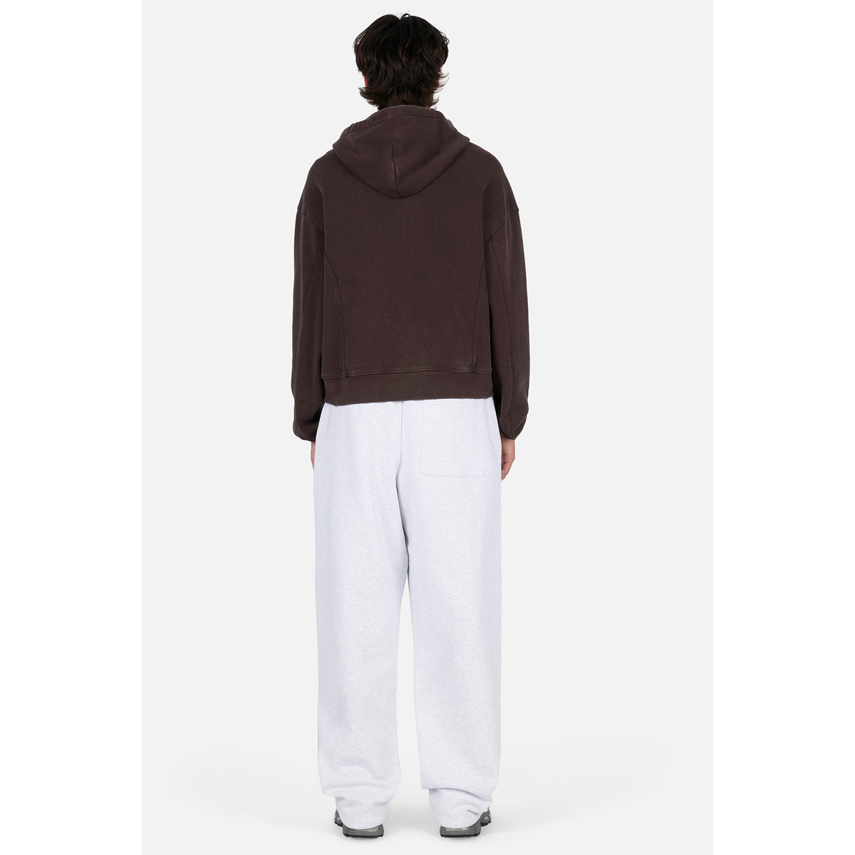 Dime Distressed Terry Zip Hoodie Acid Brown