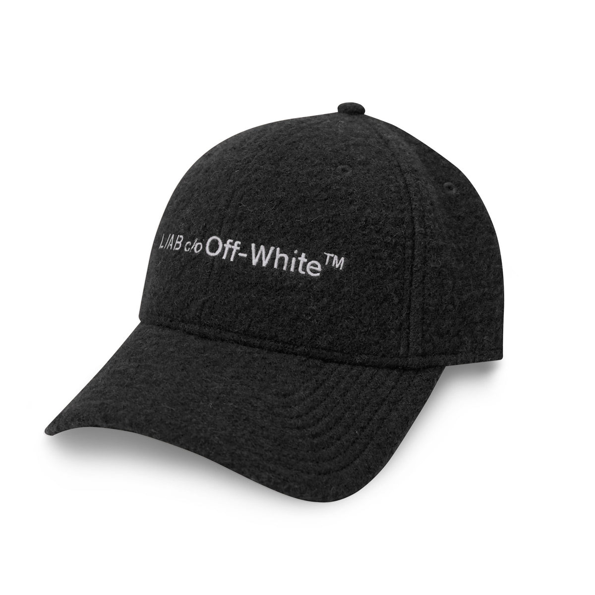 L/AB c/o Off-White Embroidered Curved Brim Sherpa Cap Black Main image