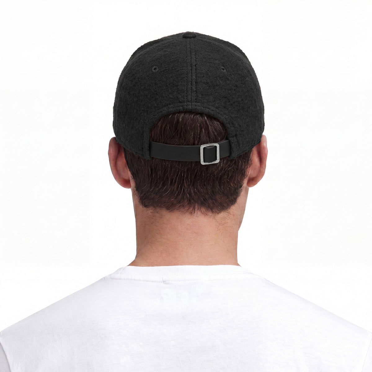 L/AB c/o Off-White Embroidered Curved Brim Sherpa Cap Black