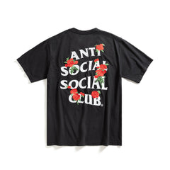 Anti Social Social Club Embroidered Rose Kkotch Tee Black