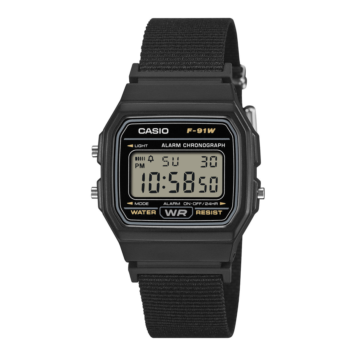 Casio F-91 Cloth Black F91WF-1A Main image