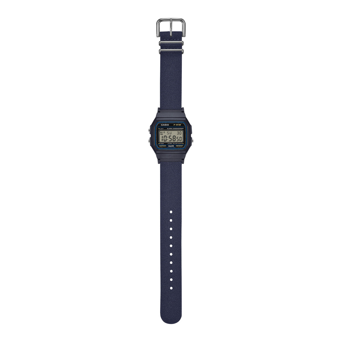 Casio F-91 Cloth Blue F91WF-2A
