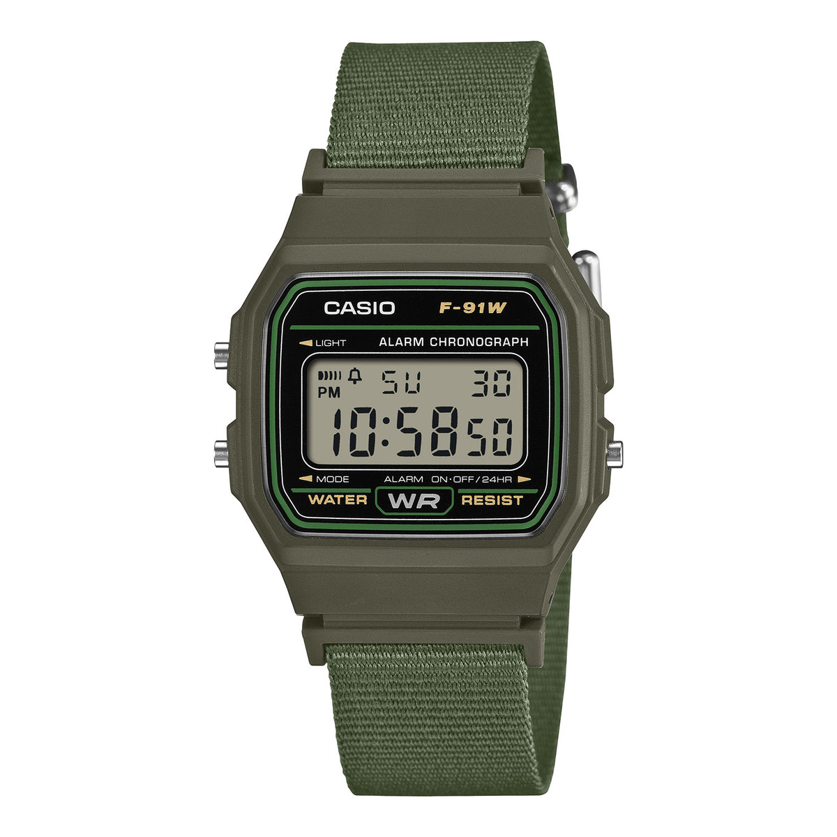 Casio F-91 Cloth Green F91WF-3A Main image