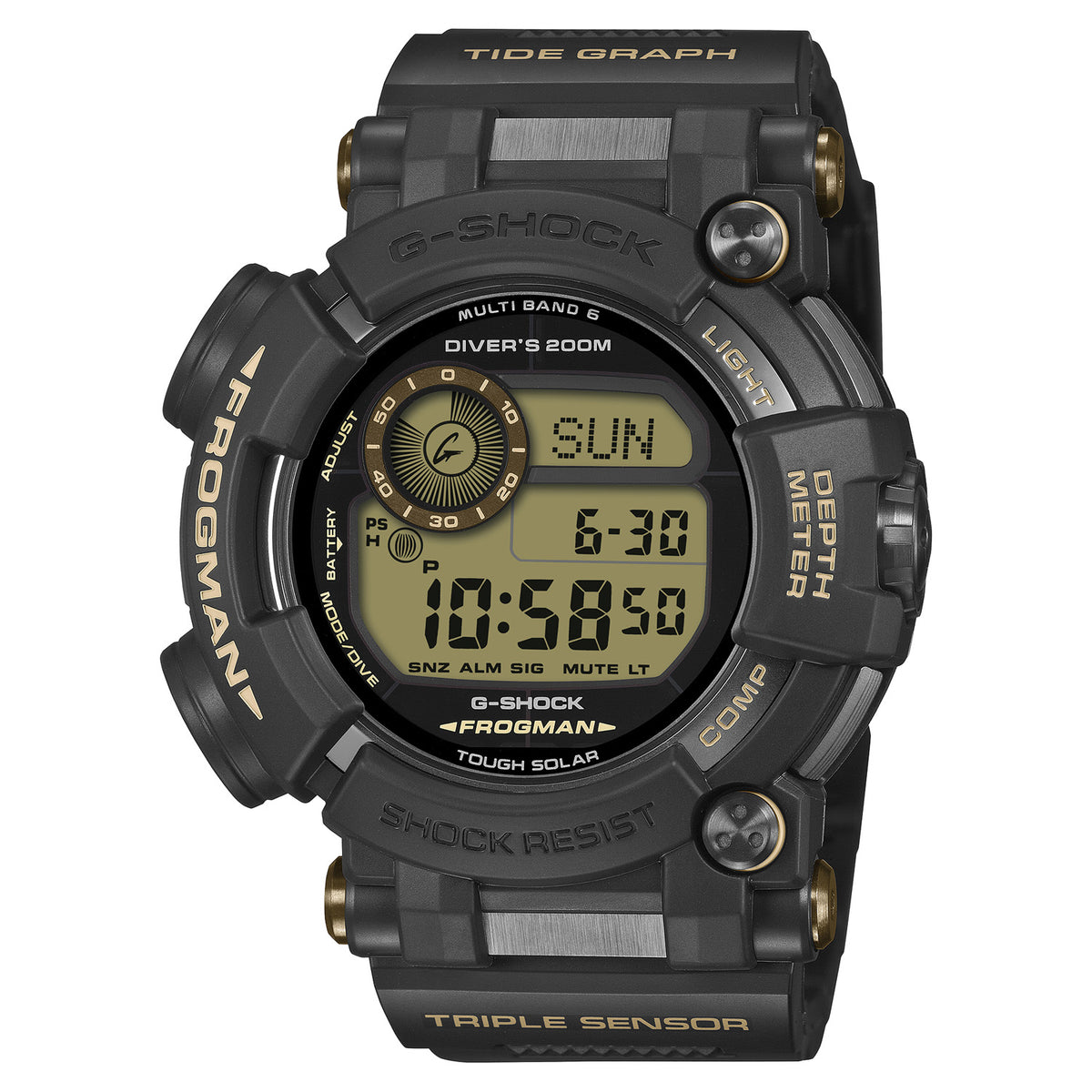 Casio G-Shock Master of G - Sea Frogman Black GWFD1000BC-1