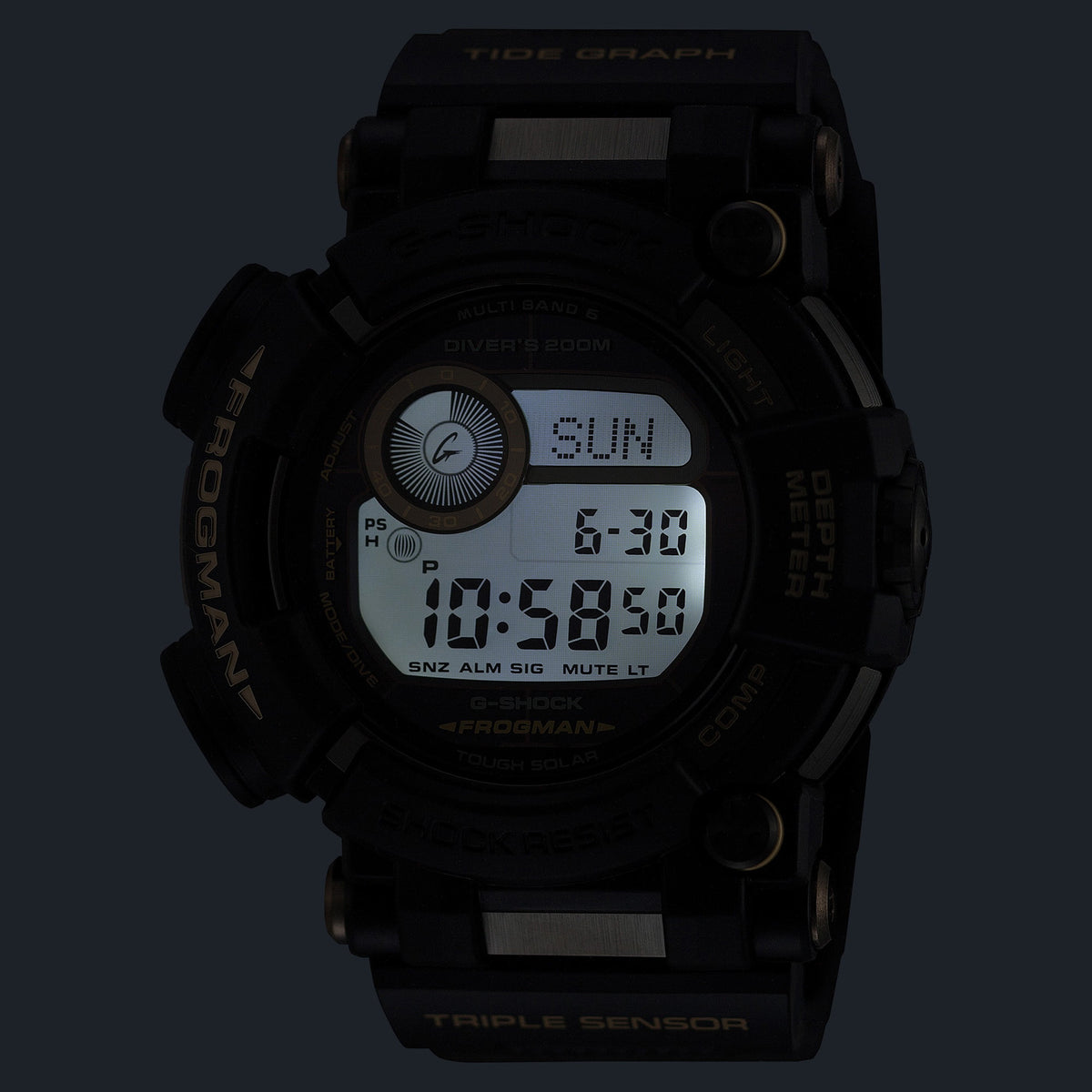 Casio G-Shock Master of G - Sea Frogman Black GWFD1000BC-1