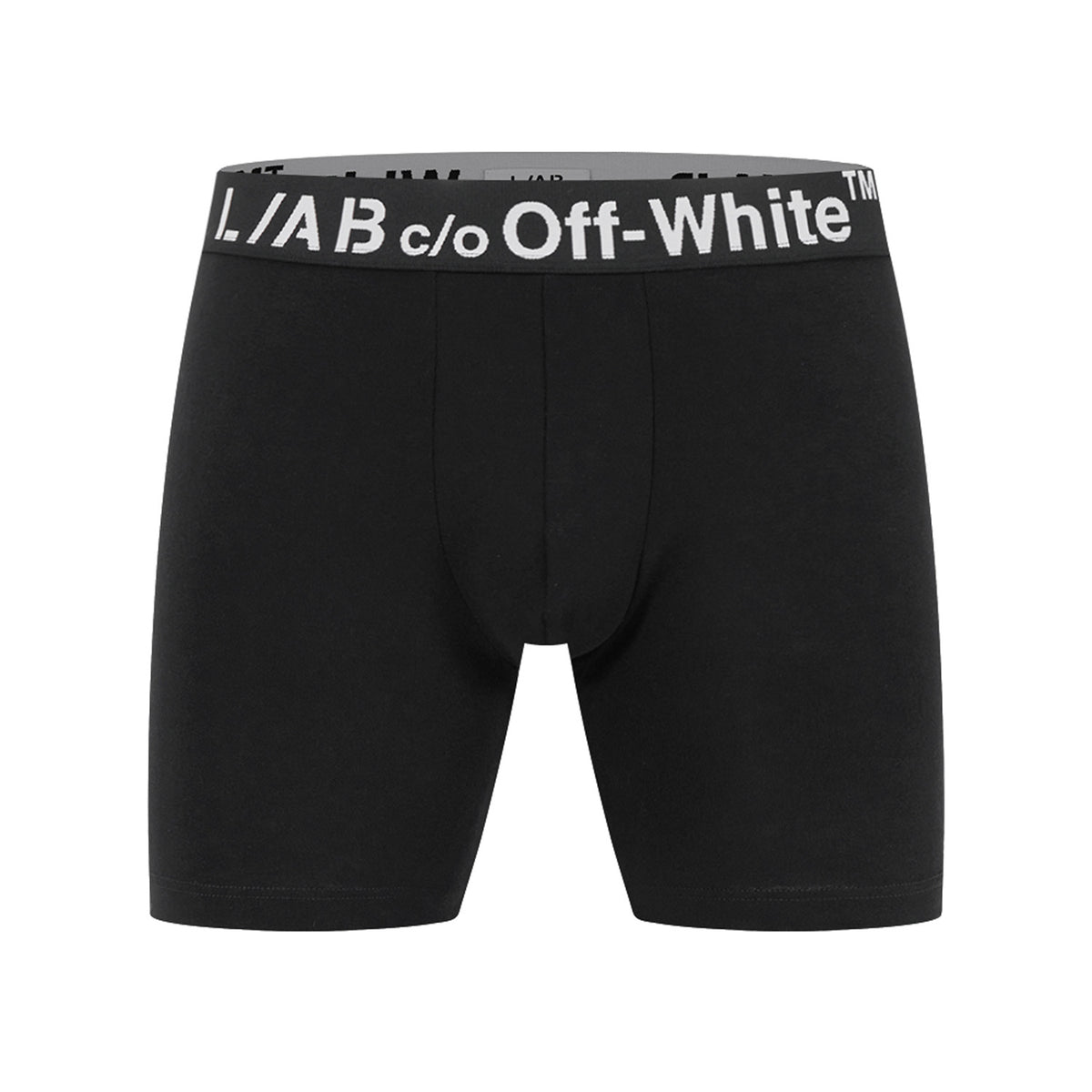 L/AB c/o Off-White Horizontal Big Logo 6-inch Boxer Briefs without Fly Black - 3PK