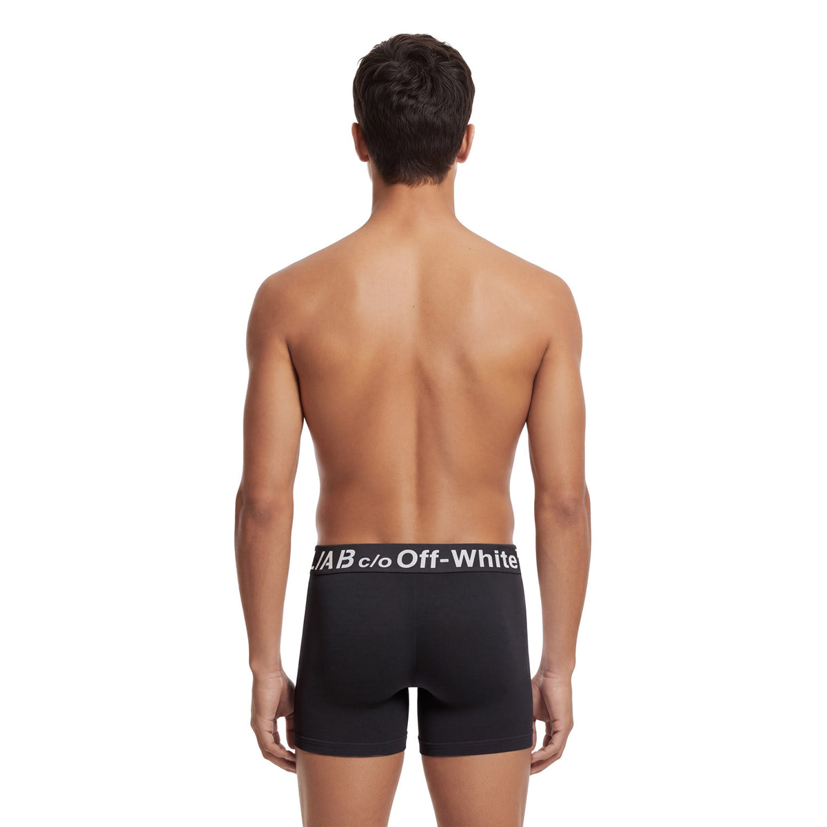 L/AB c/o Off-White Horizontal Big Logo 6-inch Boxer Briefs without Fly Black - 3PK