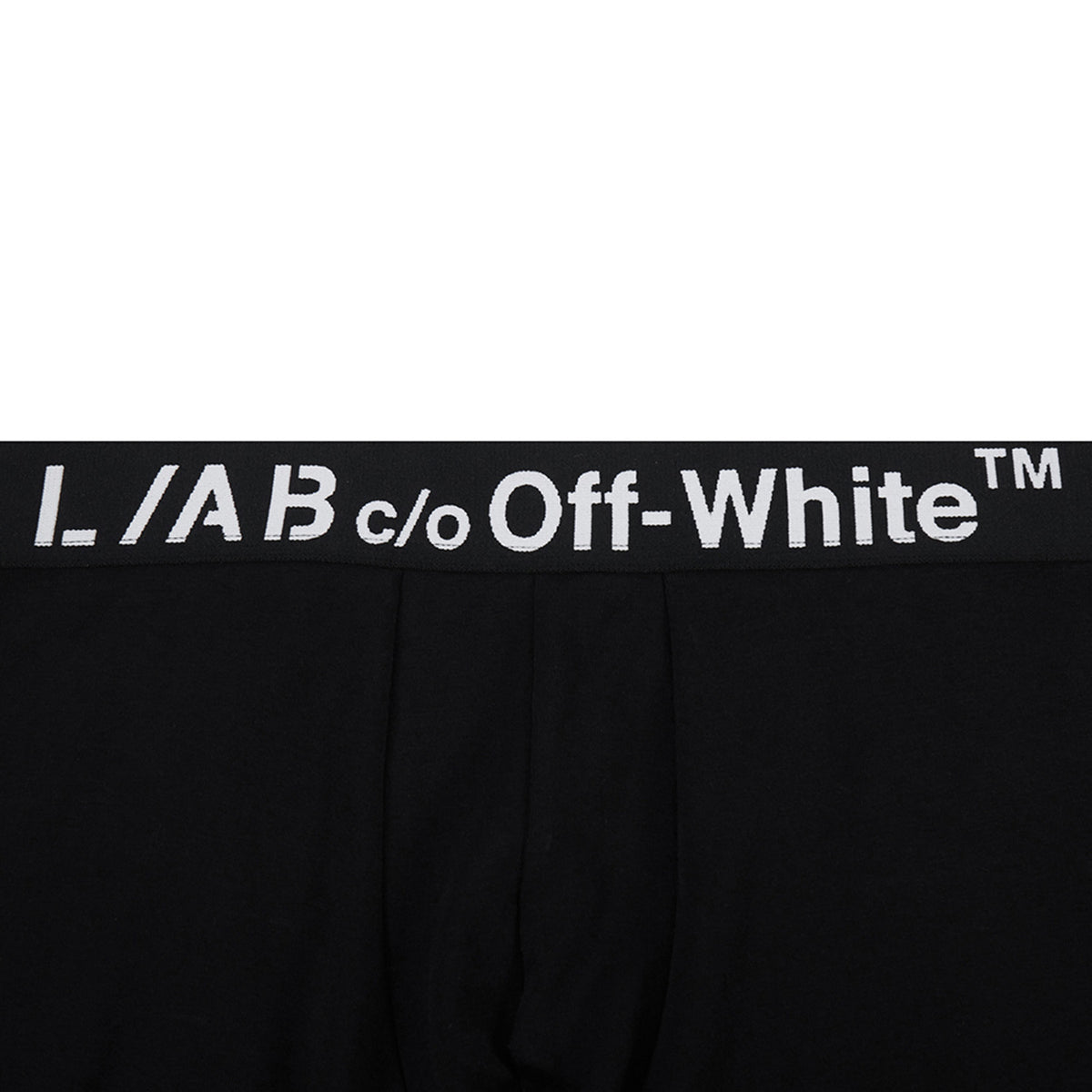 L/AB c/o Off-White Horizontal Big Logo 6-inch Boxer Briefs without Fly Black - 3PK
