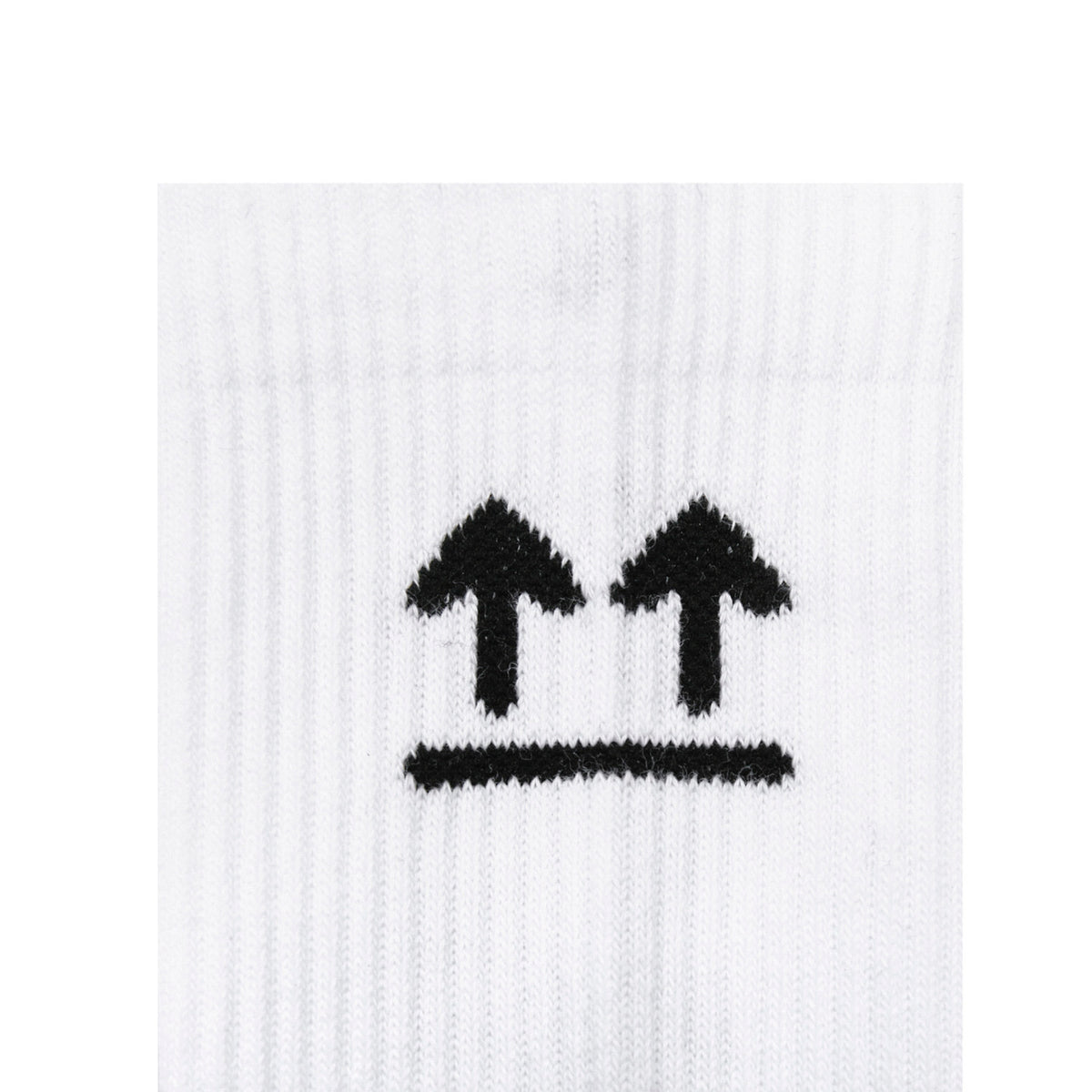 L/AB c/o Off-White Horizontal Big Logo Mid Calf Crew Socks White - 3PK