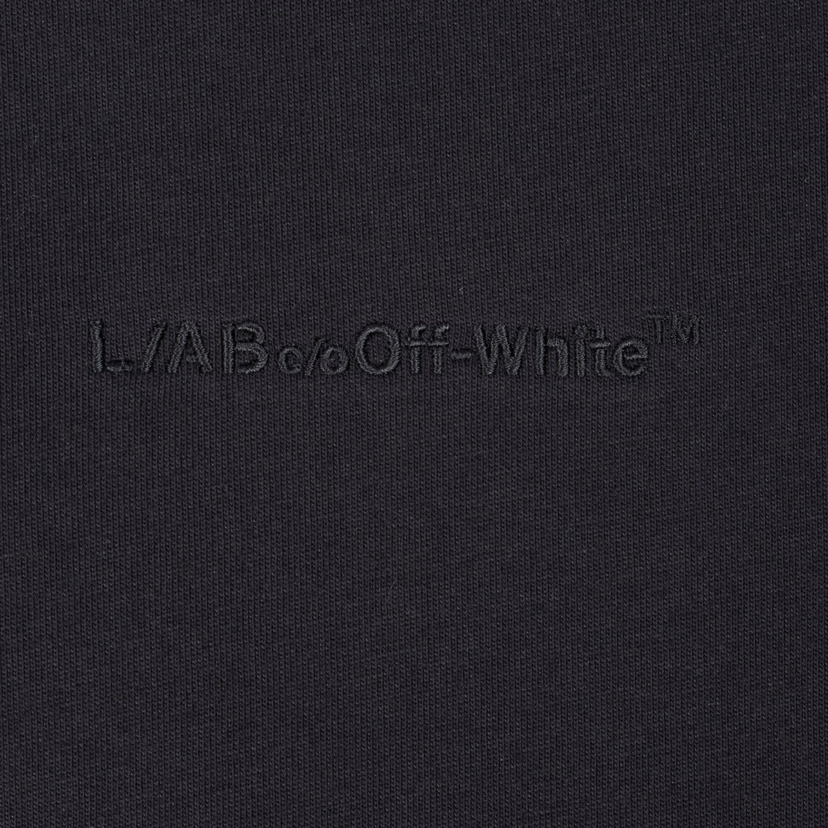 L/AB c/o Off-White Horizontal Chest Logo Classic Crew Undershirts Black - 3PK