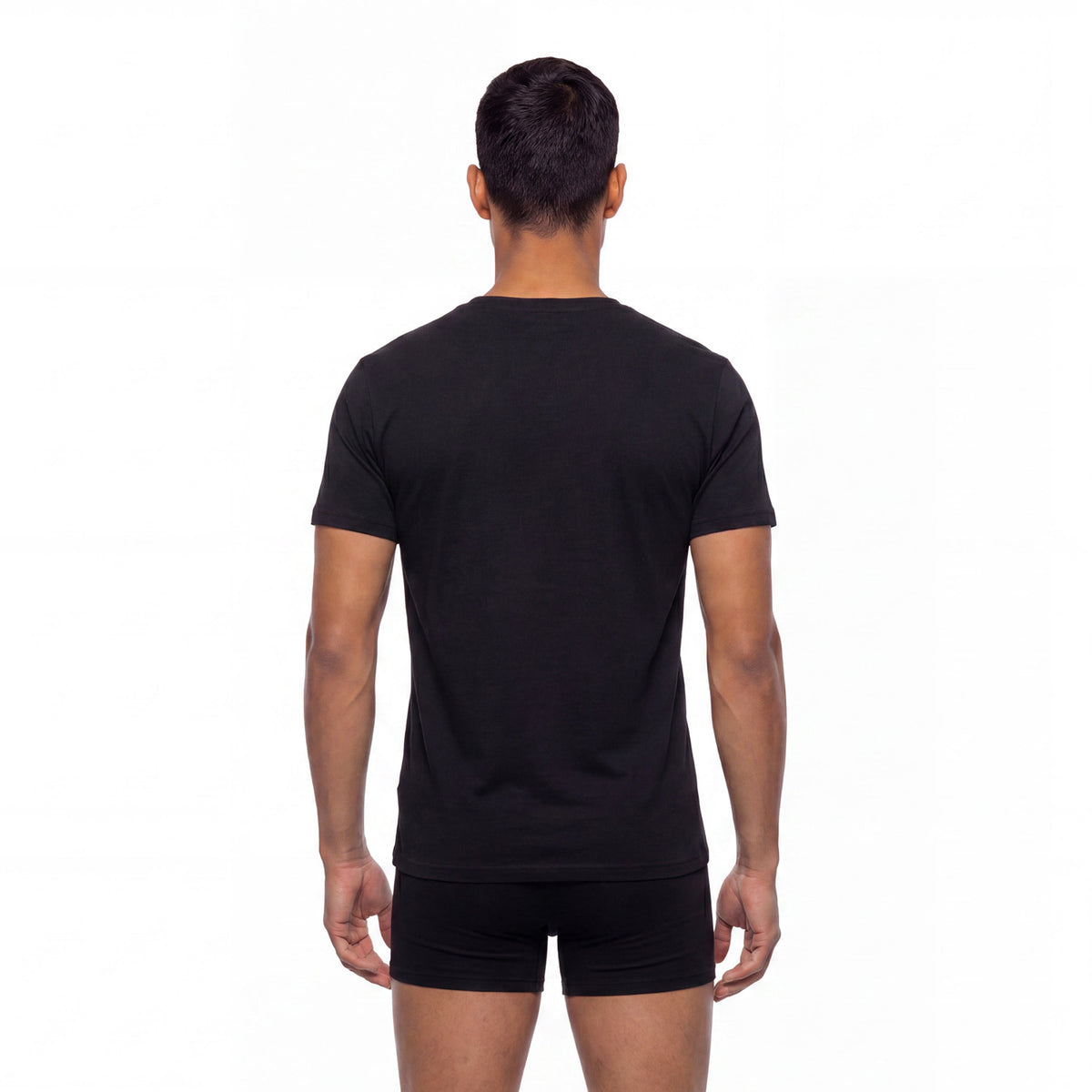 L/AB c/o Off-White Horizontal Chest Logo Classic Crew Undershirts Black - 3PK