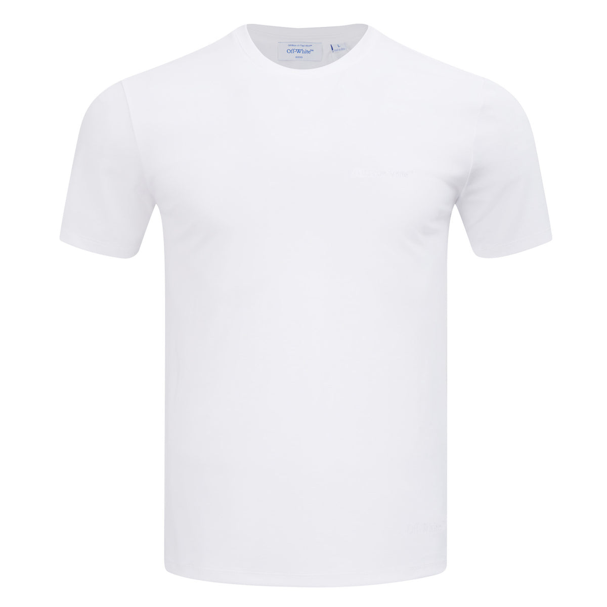 L/AB c/o Off-White Horizontal Chest Logo Classic Crew Undershirts White - 3PK